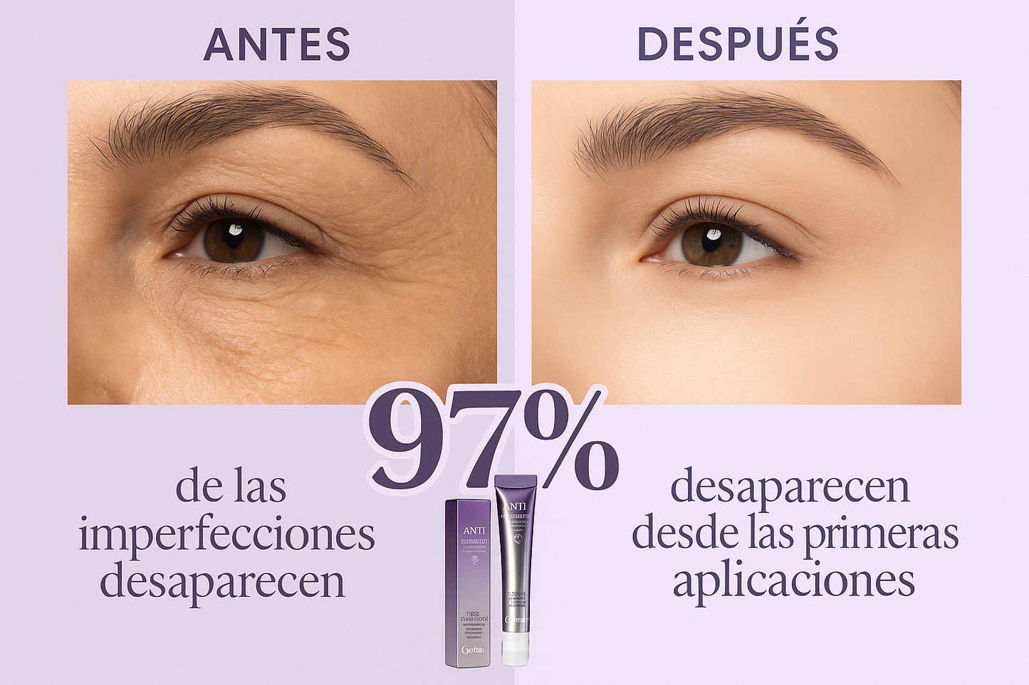 Création avant/après pour votre crème contour des yeux